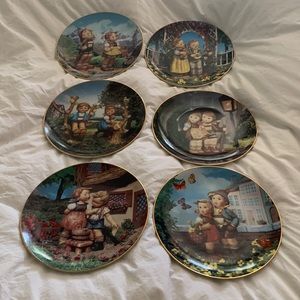 Hummel “little companions” 6 piece plate set.